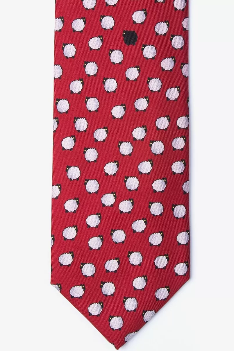 Ties One Black Sheep Burgundy Tie Sale