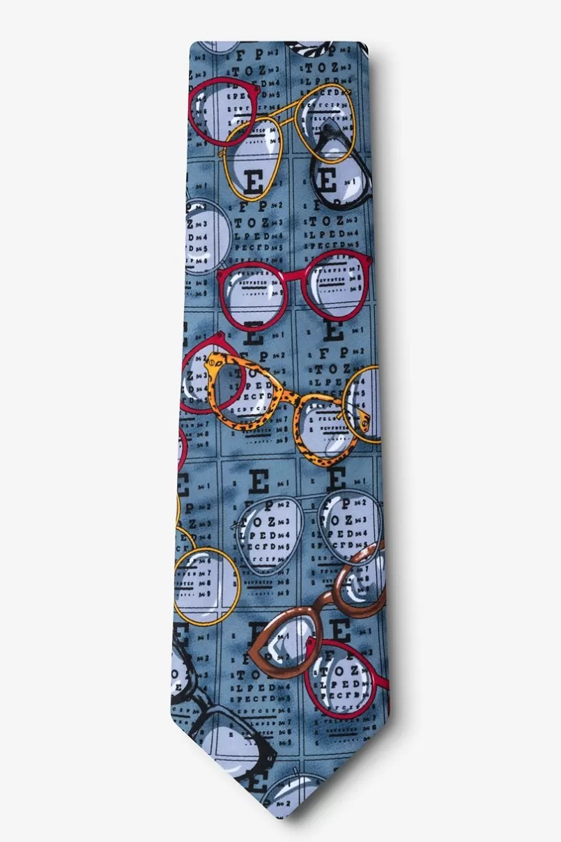 Ties Optometrist Gray-blue Tie Sale