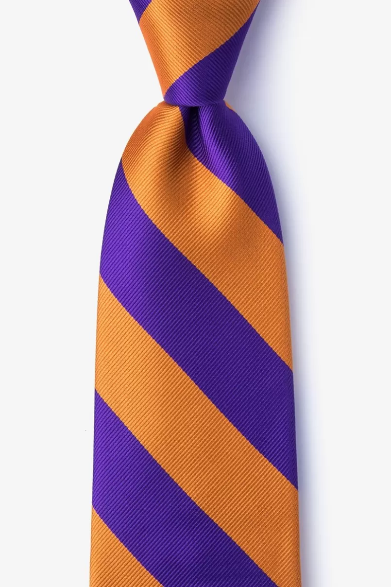 Ties Orange & Purple Stripe Tie Orange&Purple Online