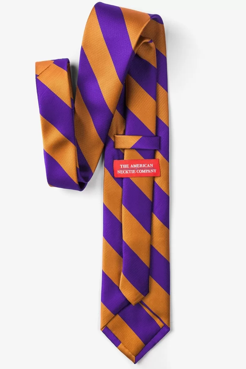 Ties Orange & Purple Stripe Tie Orange&Purple Online