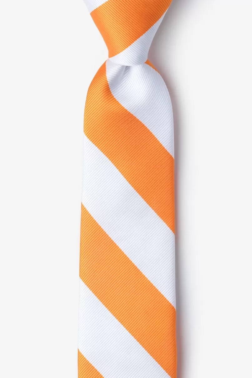 Ties Orange & White Skinny Tie Best Sale