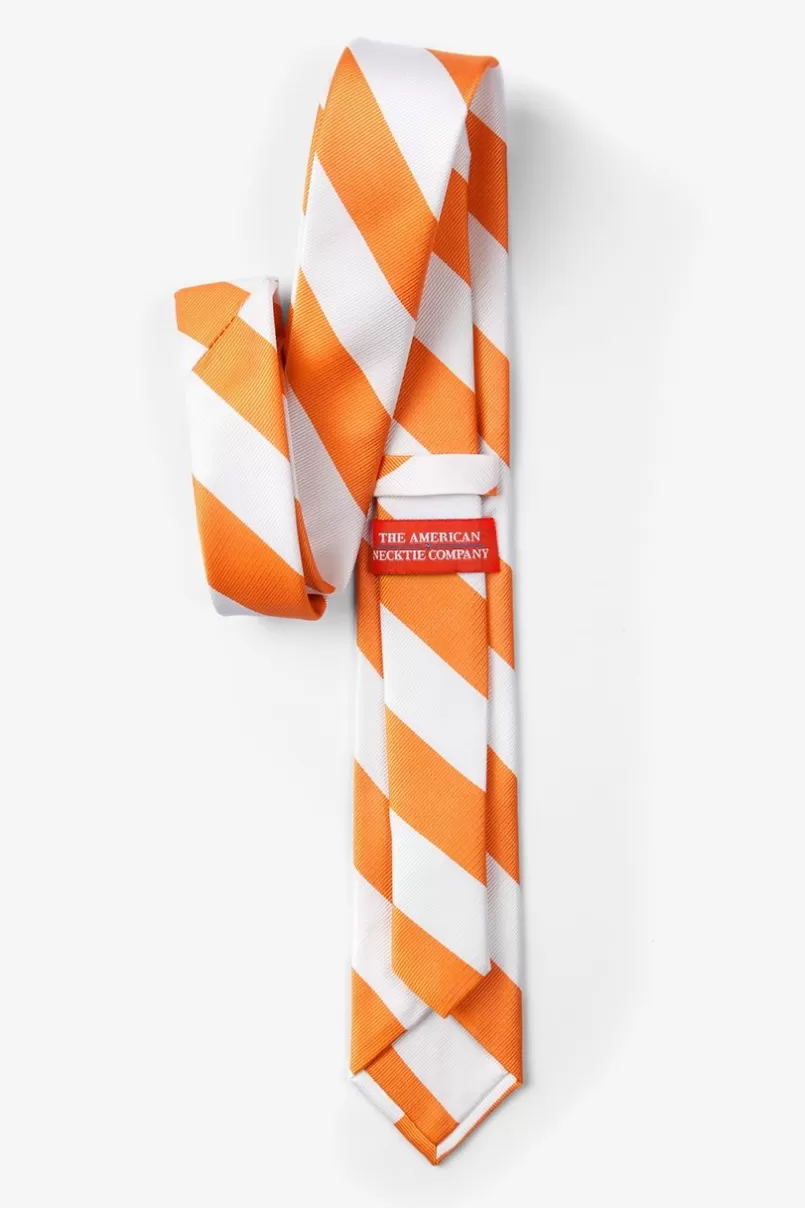 Ties Orange & White Skinny Tie Best Sale