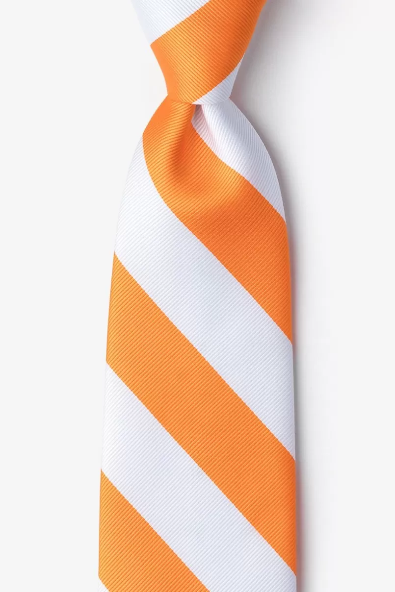 Ties Orange & White Stripe Tie Orange&White Best Sale