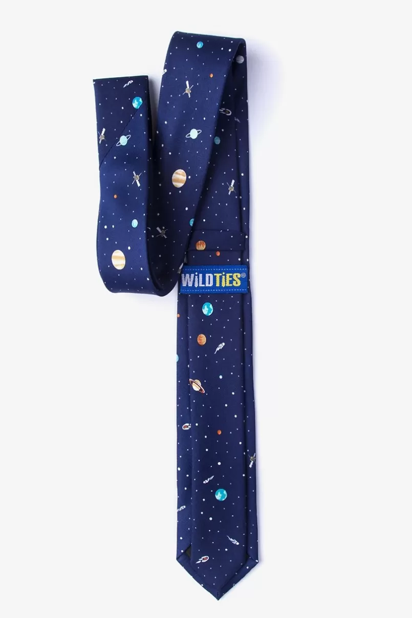 Ties Outer Space Navy Blue Skinny Tie NavyBlue Cheap