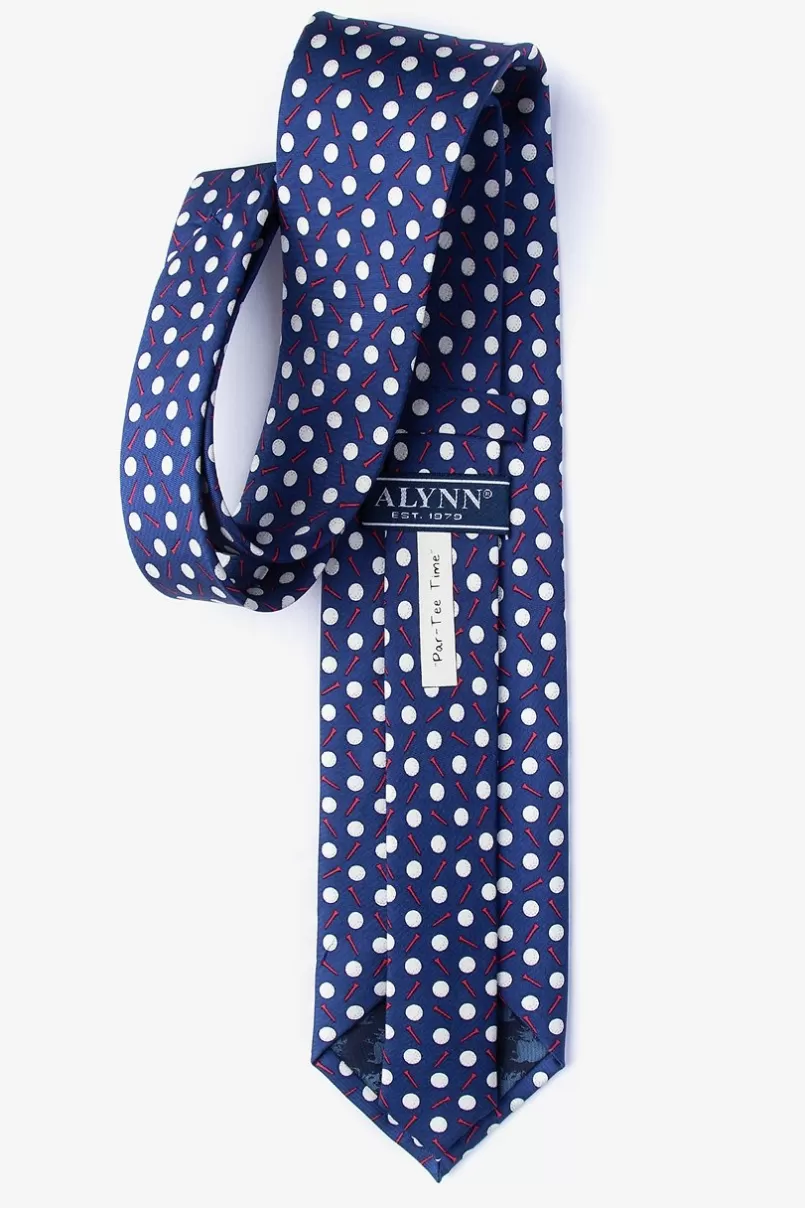 Ties Par-Tee Time Navy Blue Tie NavyBlue Outlet