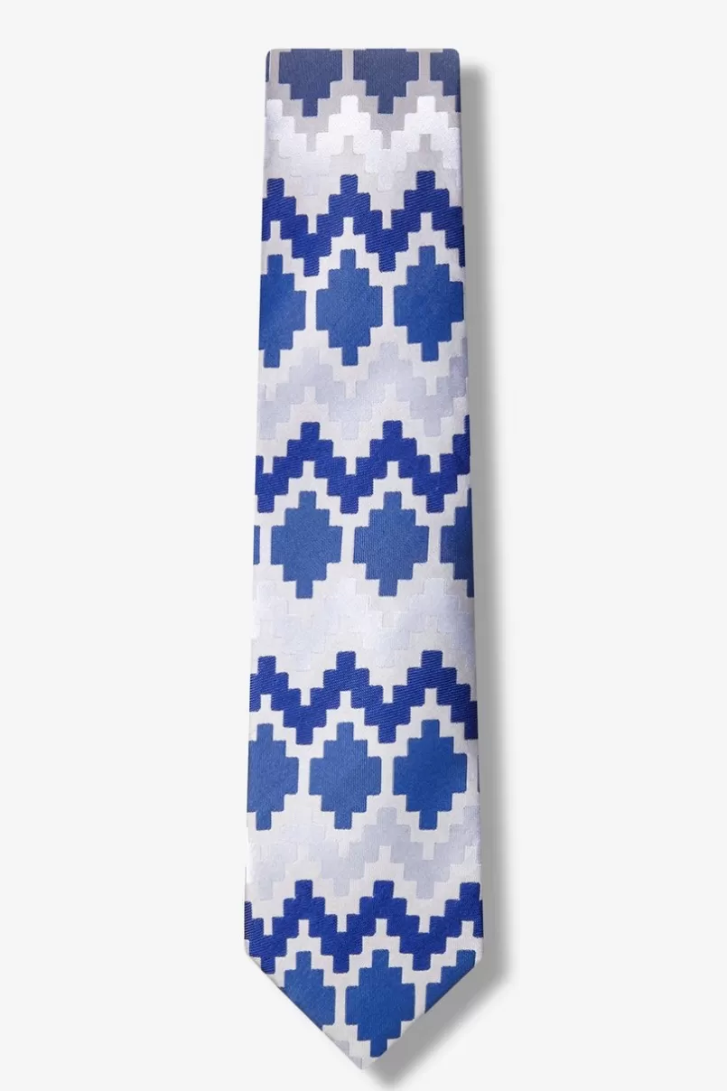 Ties PCAA x Ronny Turiaf Blue Skinny Tie Store