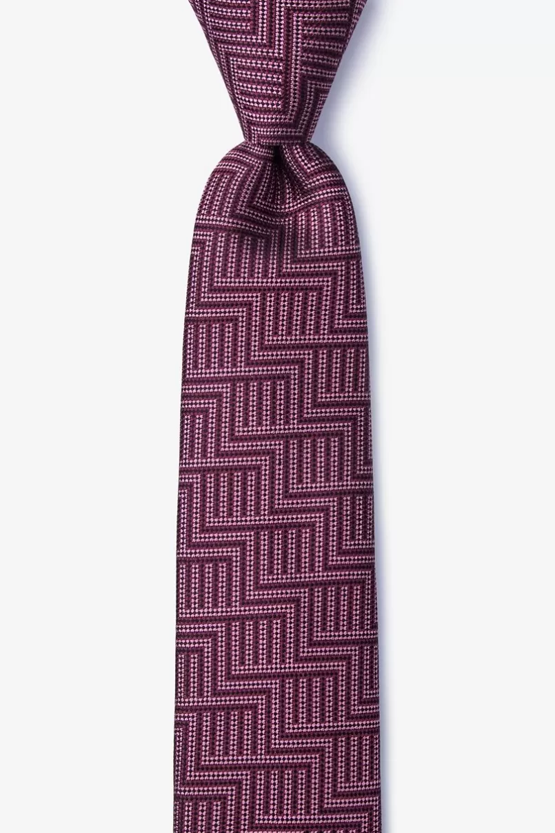 Ties Pearch Red Skinny Tie Hot