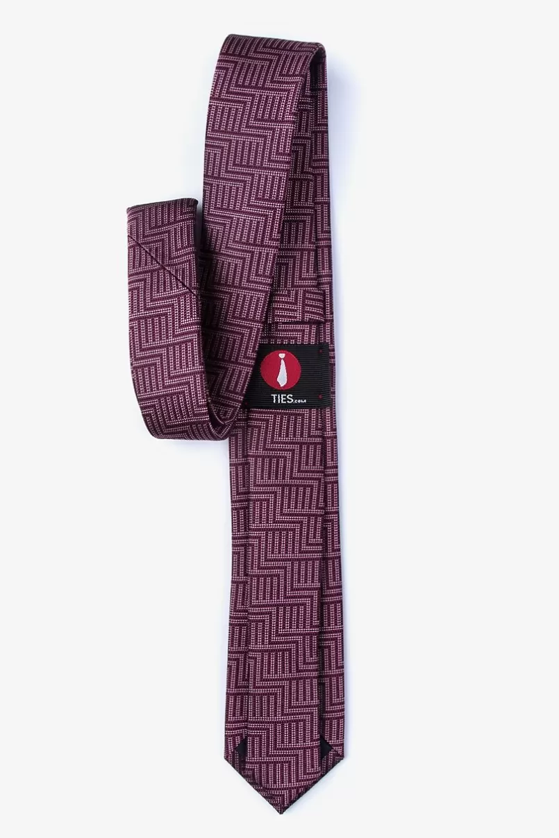 Ties Pearch Red Skinny Tie Hot