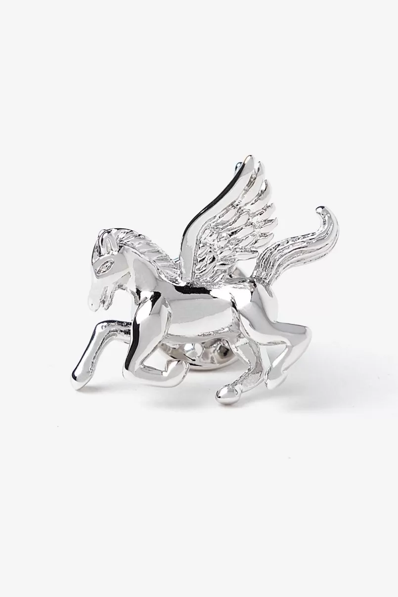 Ties Pegasus Silver Lapel Pin Fashion