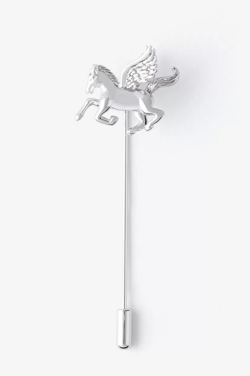 Ties Pegasus Silver Lapel Pin Shop