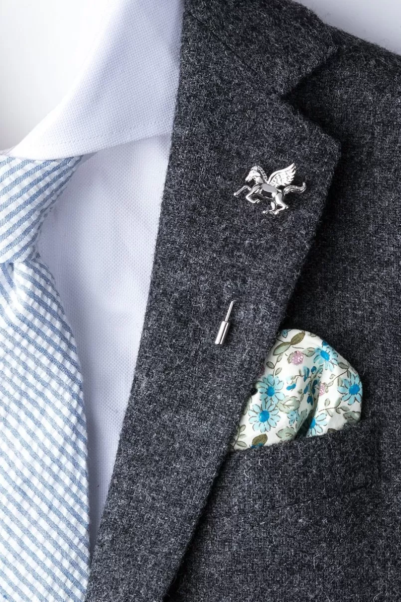 Ties Pegasus Silver Lapel Pin Shop