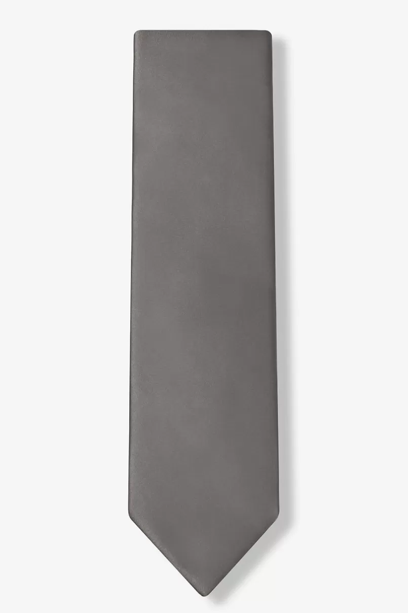 Ties Extra Long Tie Pewter Best Sale