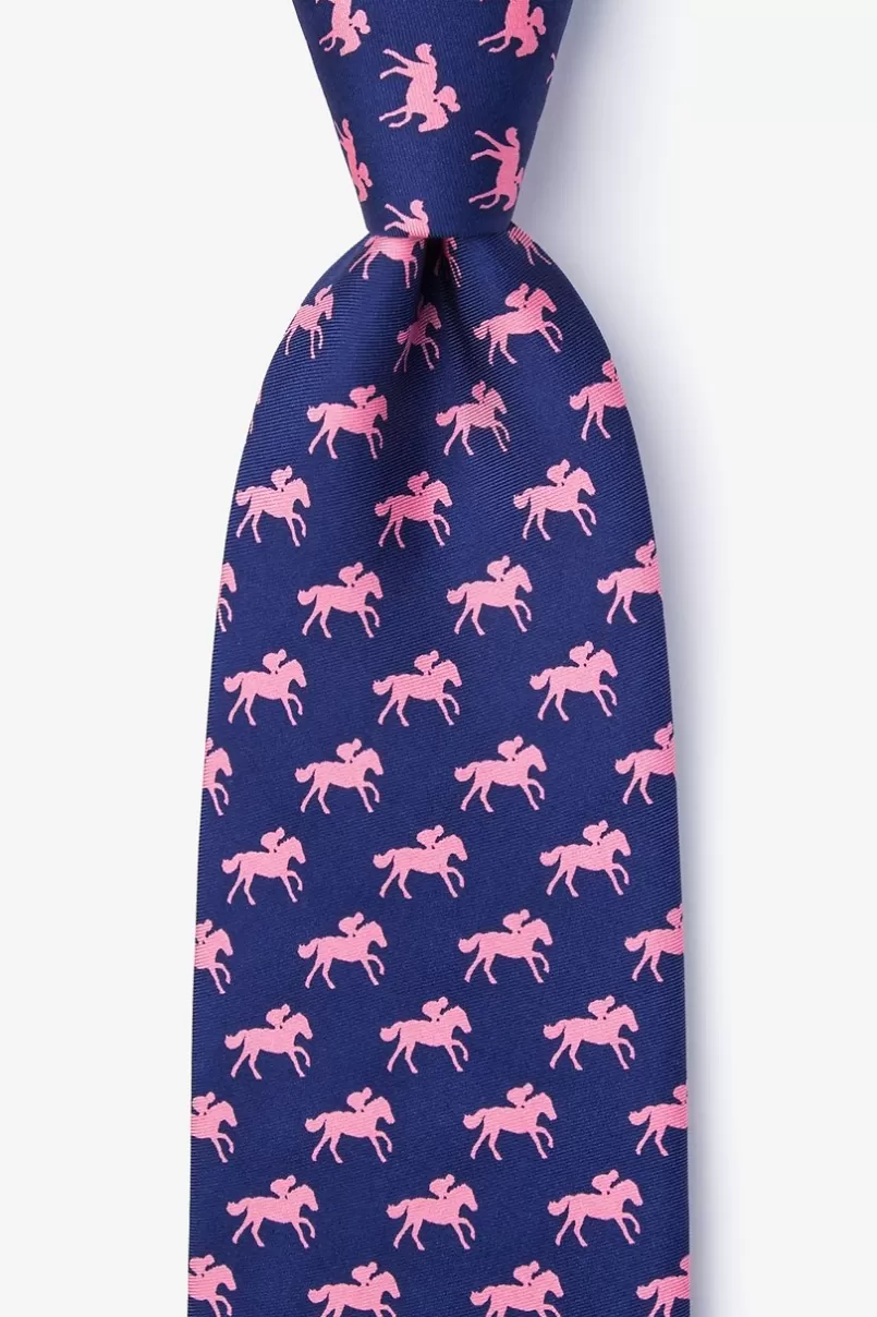 Ties Photo Finish Navy Blue Tie NavyBlue&Pink Sale