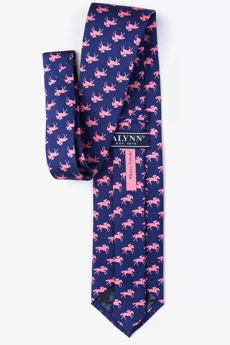 Ties Photo Finish Navy Blue Tie NavyBlue&Pink Sale