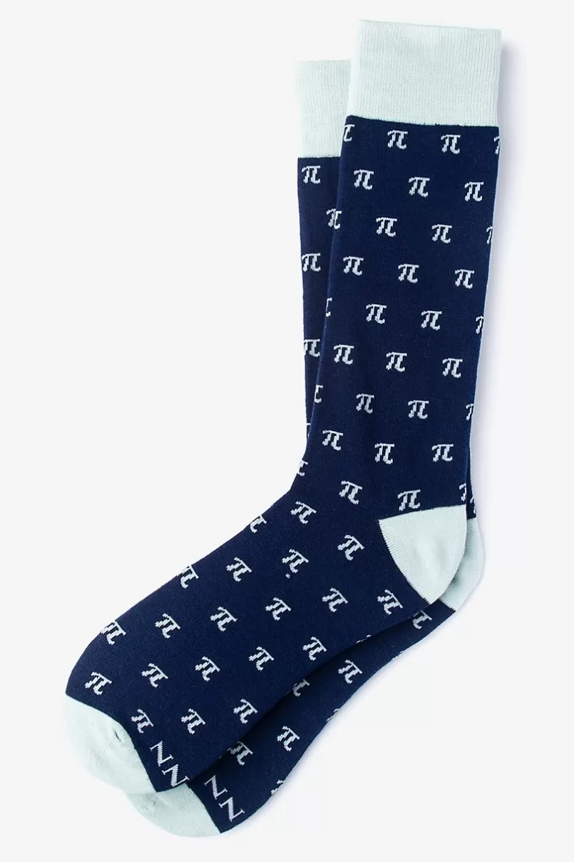 Ties Pi Is Forever Navy Blue Sock NavyBlue Online