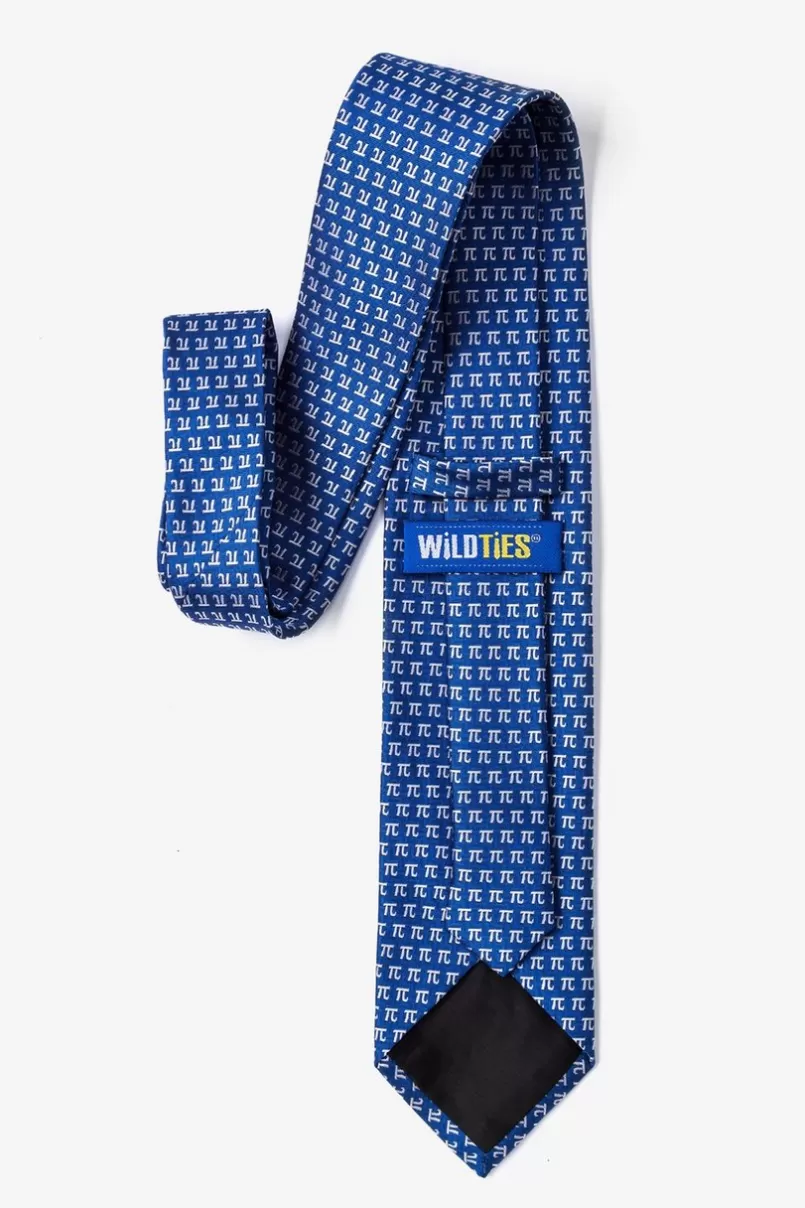 Ties Pi Symbol Blue Tie Store