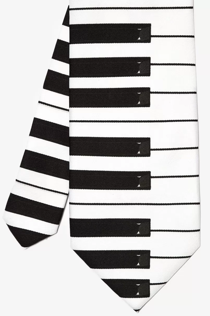 Ties Piano Keys White Tie Flash Sale