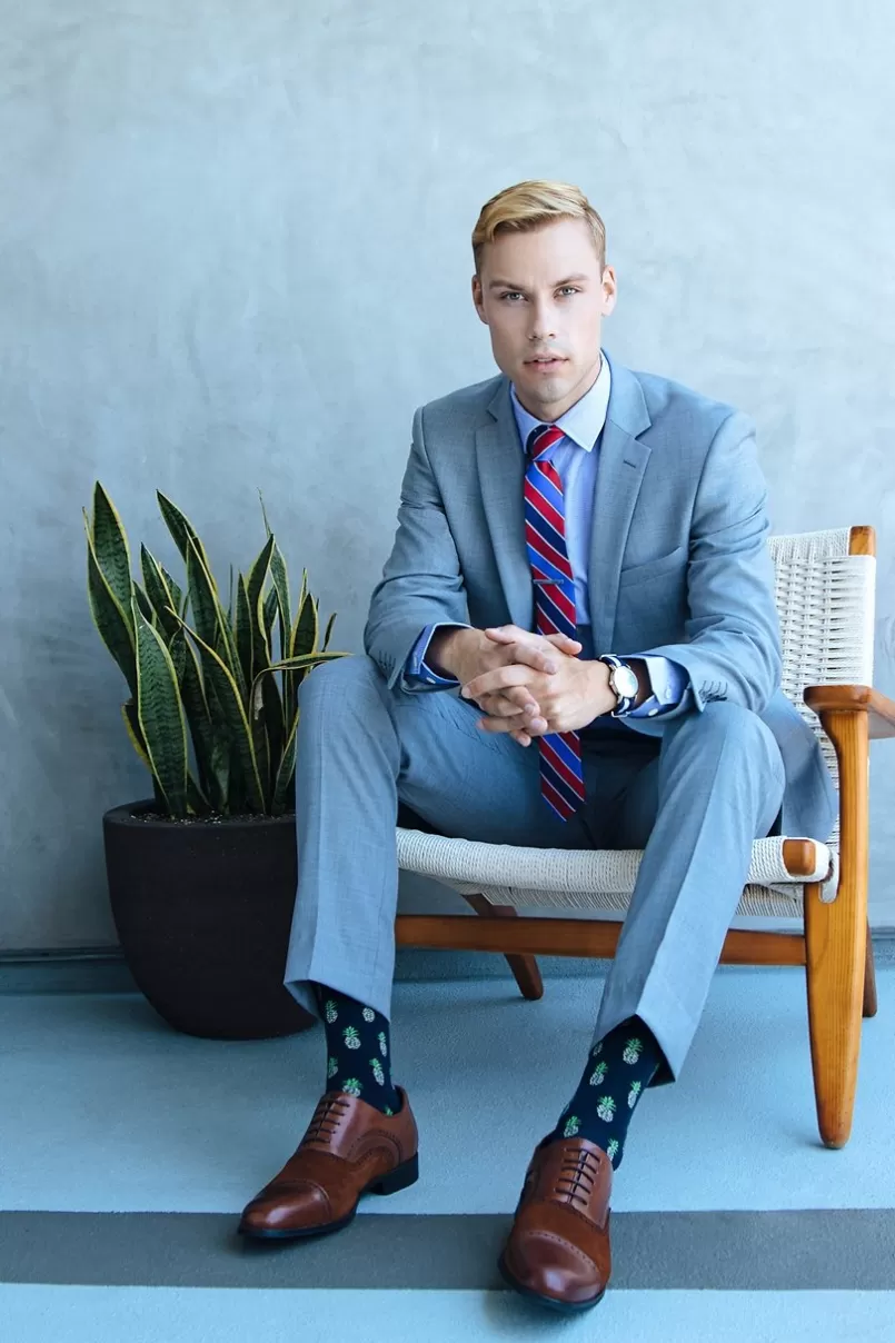 Ties Pine & Dandy Navy Blue Sock NavyBlue Cheap