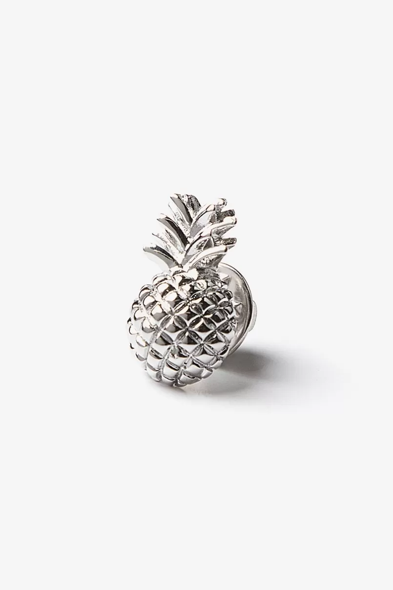 Ties Pineapple Lapel Pin Silver Outlet