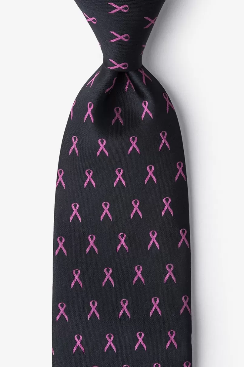 Ties Pink Ribbon for Breast Cancer Awareness Black Tie Store