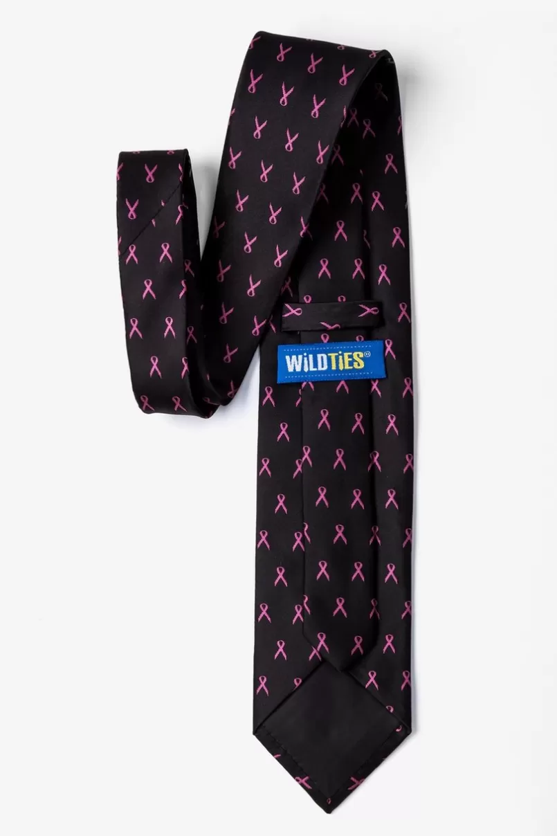 Ties Pink Ribbon for Breast Cancer Awareness Black Tie Store