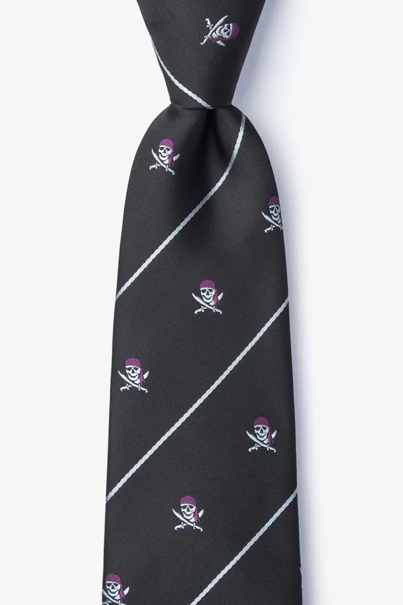 Ties Pirate Skull and Swords Extra Long Tie Black Online