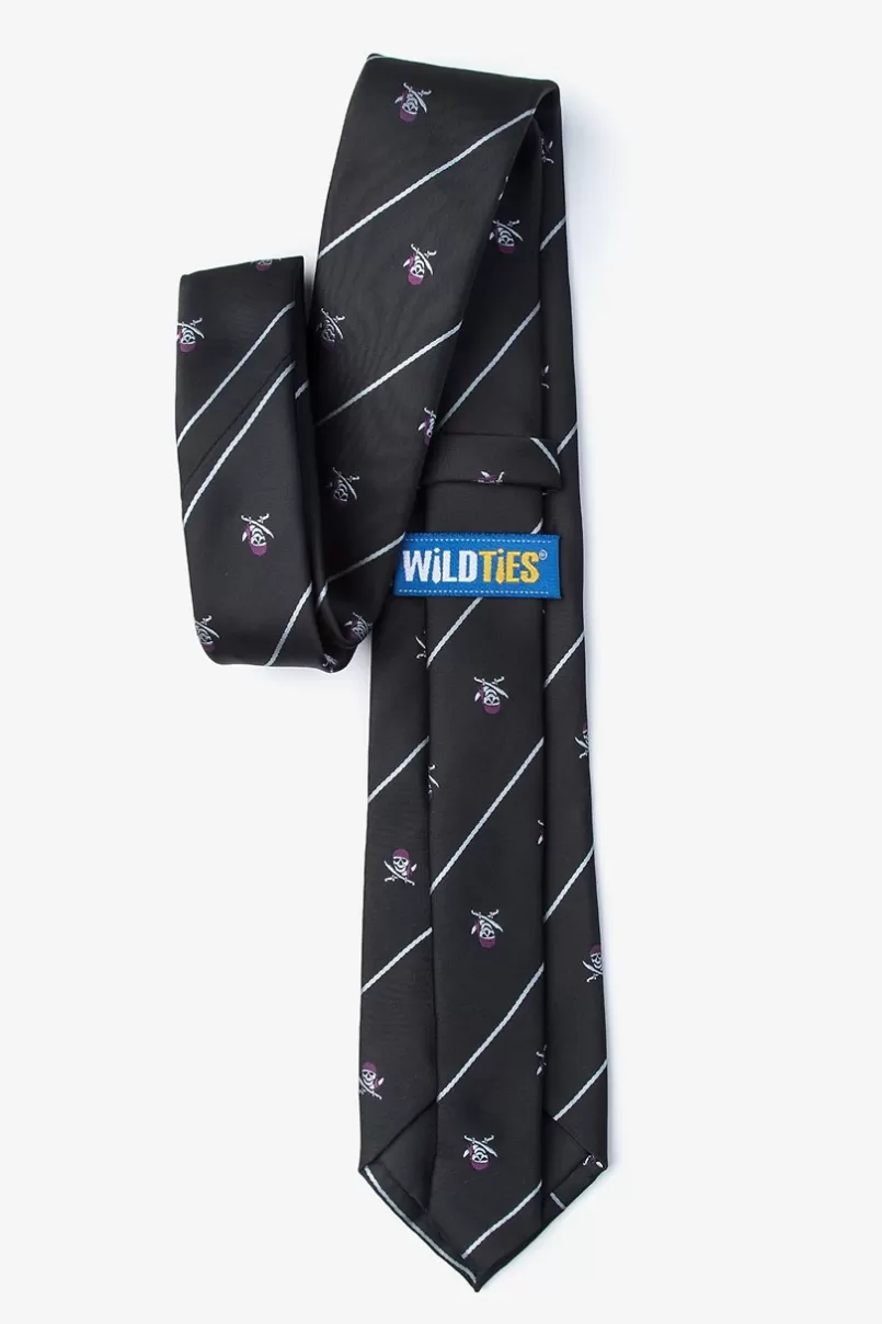 Ties Pirate Skull and Swords Black Tie Cheap