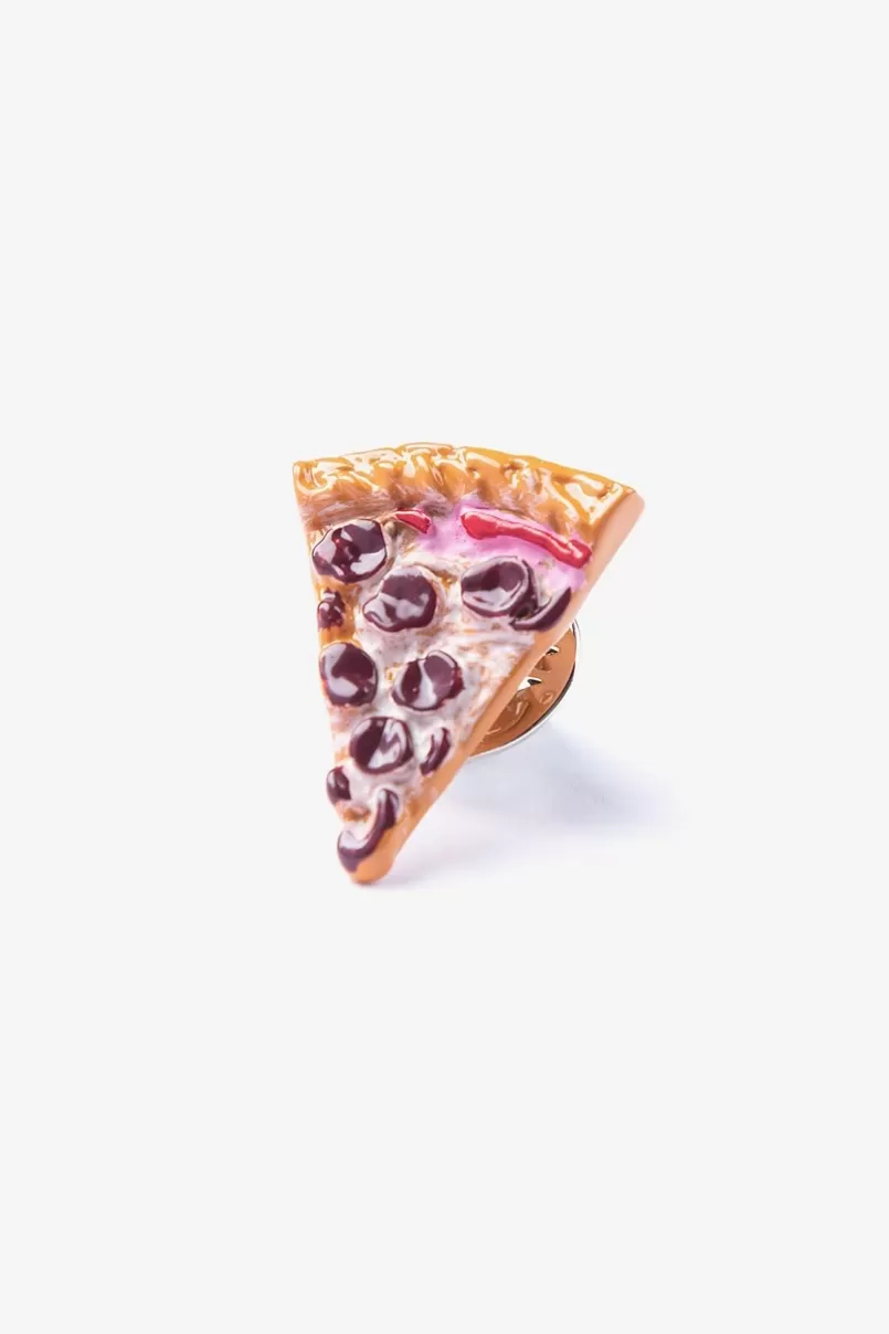 Ties Pizza Orange Lapel Pin Store