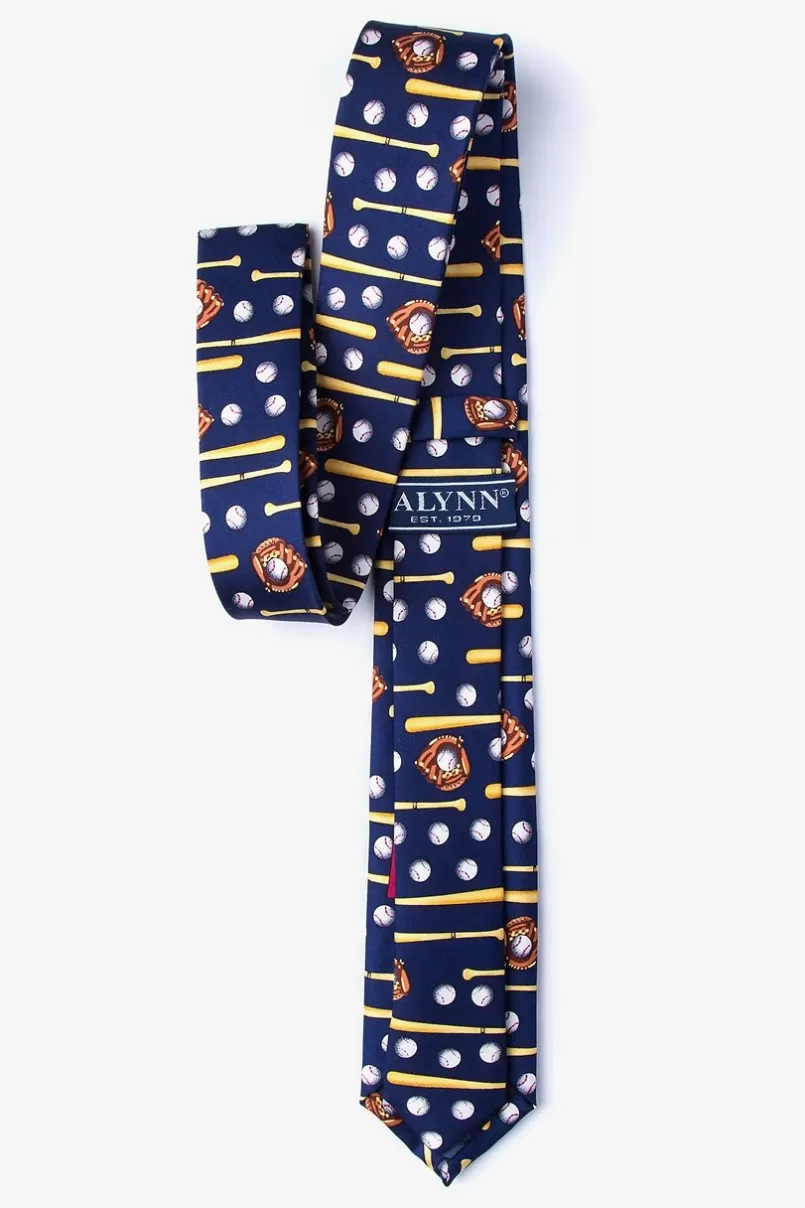 Ties Play Ball Navy Blue Skinny Tie Online