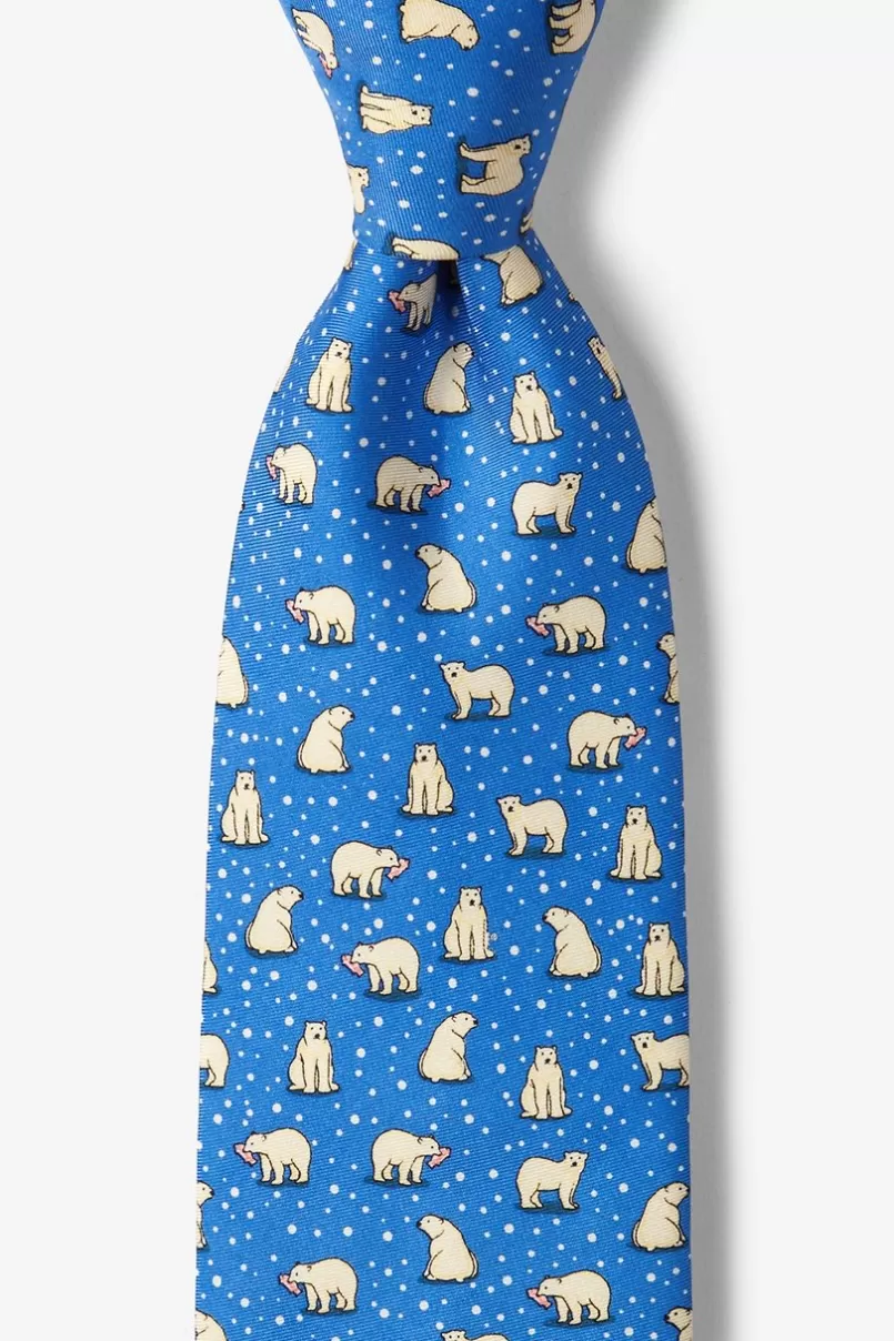 Ties Polar Bears Blue Tie Cheap