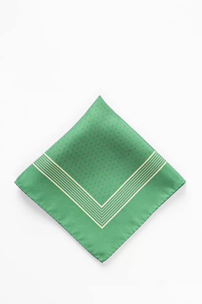 Ties Polkadot and Stripe Pocket Square Pocket Square Green Shop