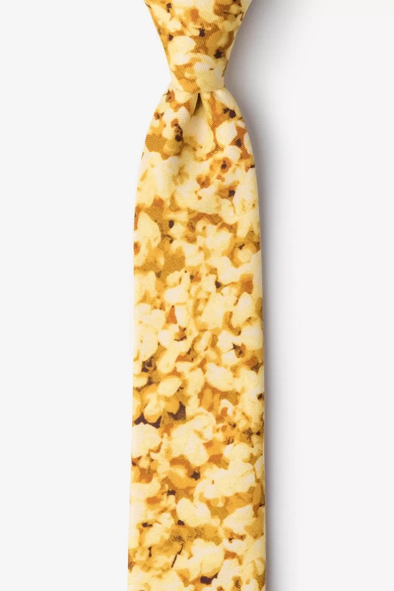 Ties Popcorn Yellow Skinny Tie Shop