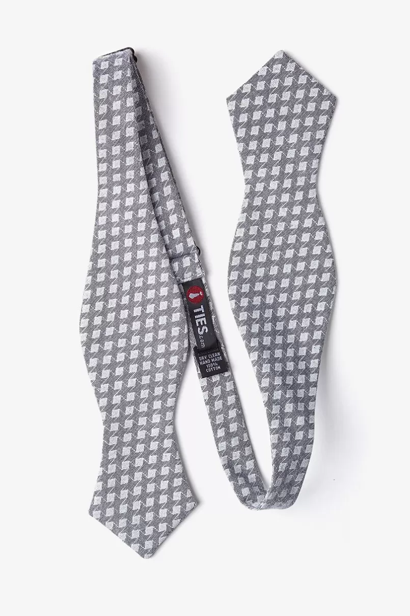 Ties Poway Diamond Tip Bow Tie Charcoal Discount