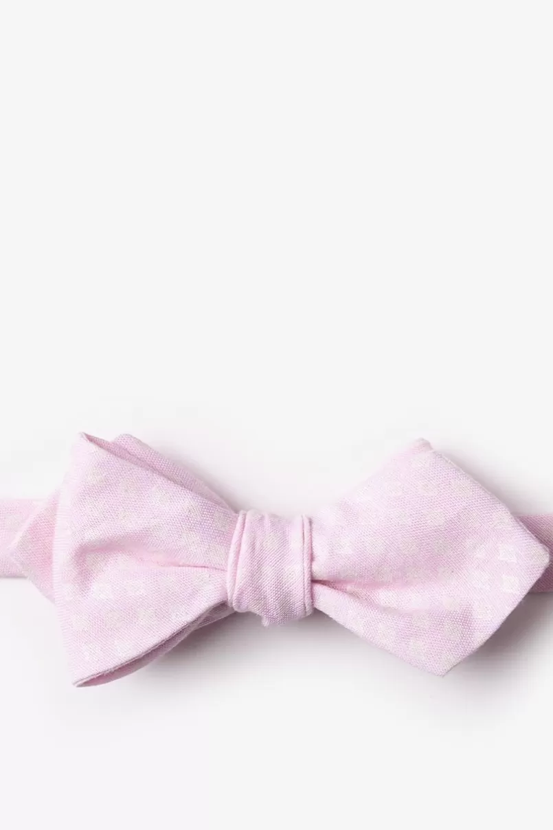 Ties Poway Diamond Tip Bow Tie Pink Clearance