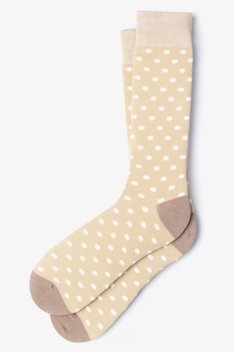 Ties Power Dots Sock Beige Flash Sale