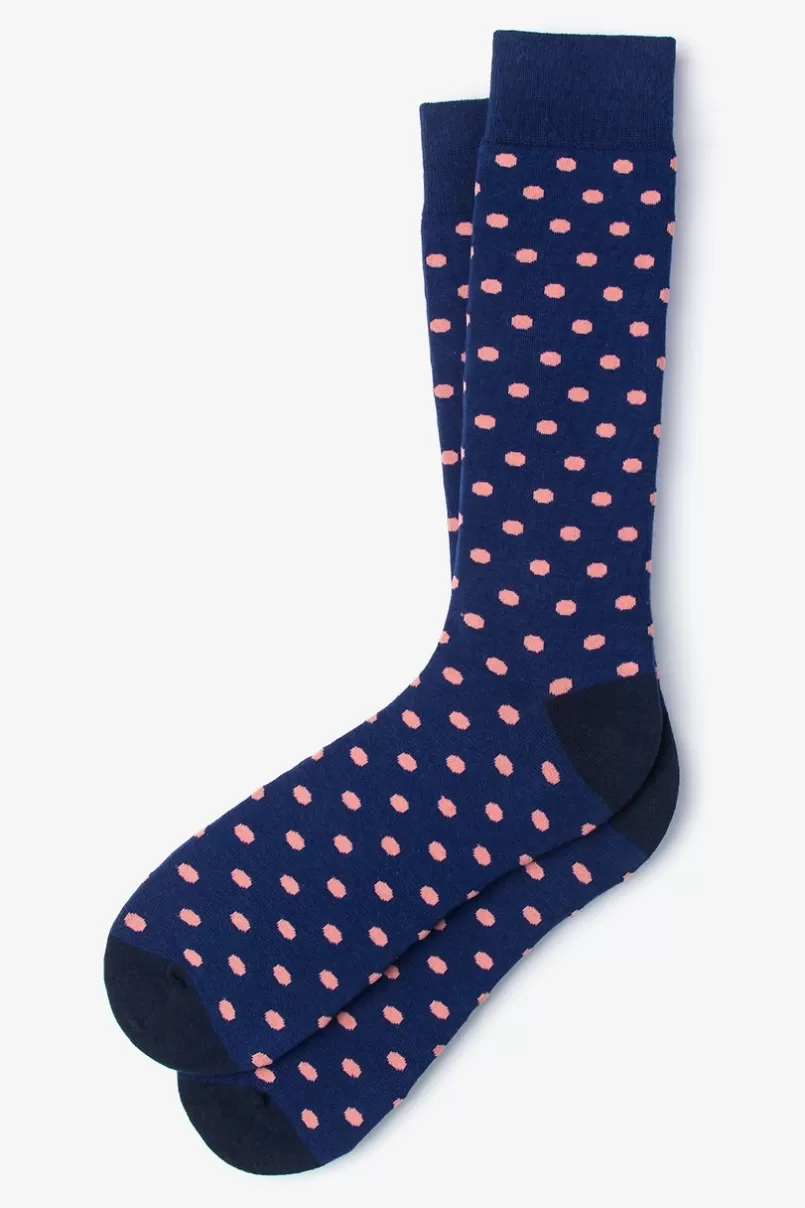 Ties Power Dots Sock Coral Discount