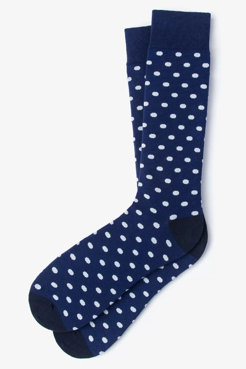 Ties Power Dots Navy Blue Sock NavyBlue Best