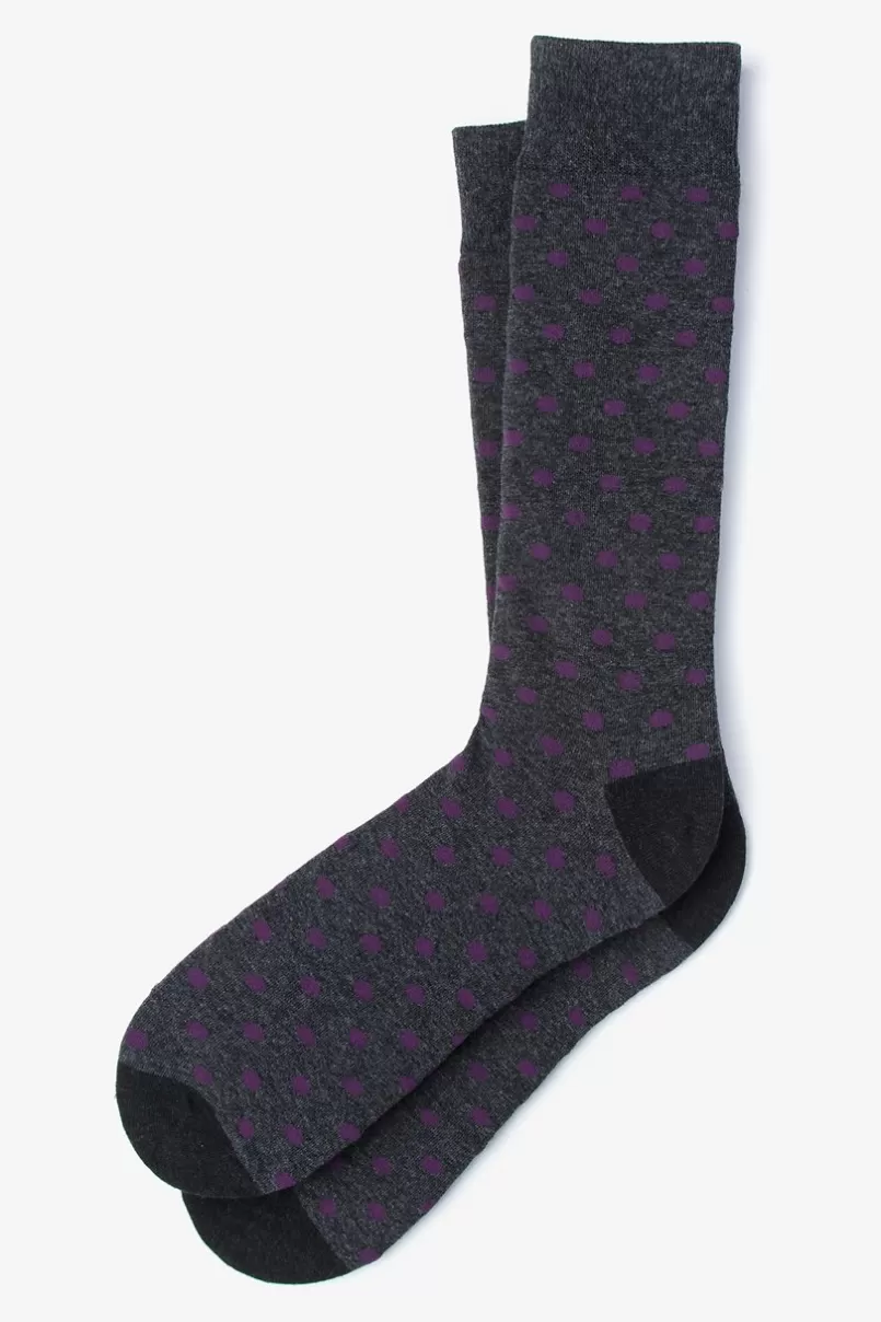 Ties Power Dots Sock Purple Cheap