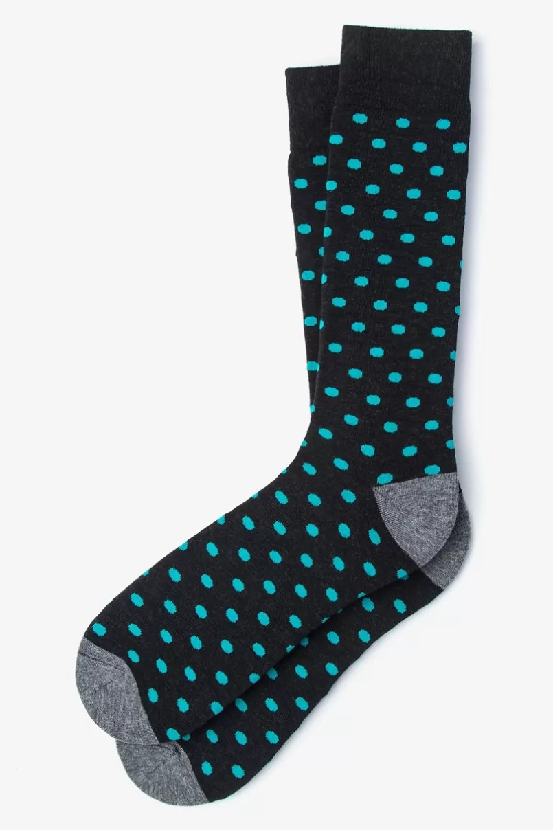 Ties Power Dots Sock Turquoise Flash Sale