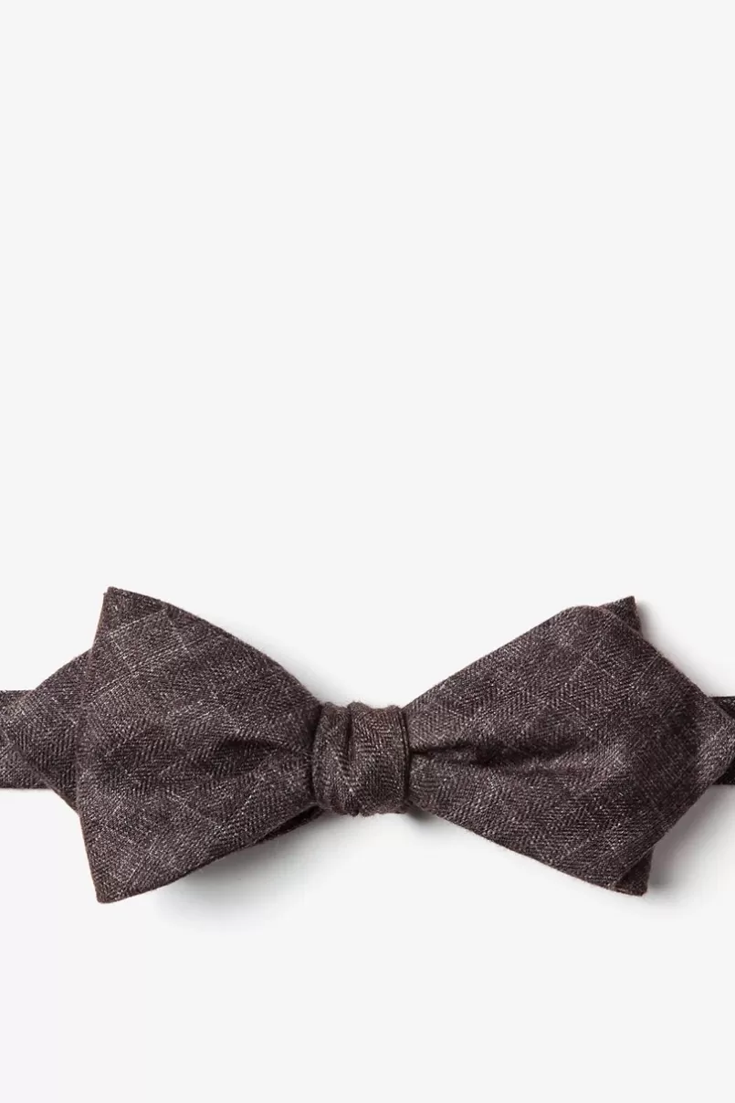 Ties Prescott Diamond Tip Bow Tie Brown Discount