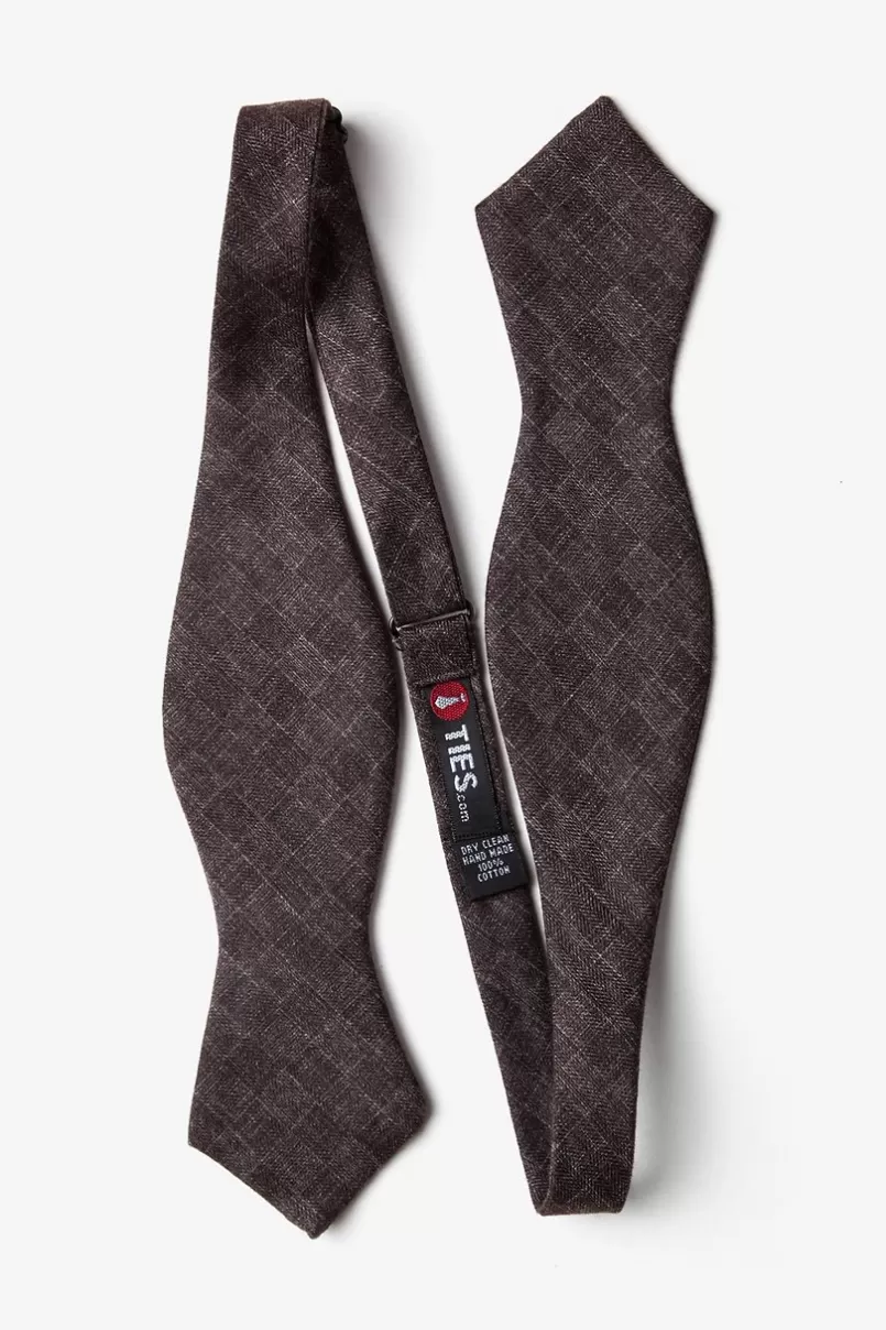 Ties Prescott Diamond Tip Bow Tie Brown Discount