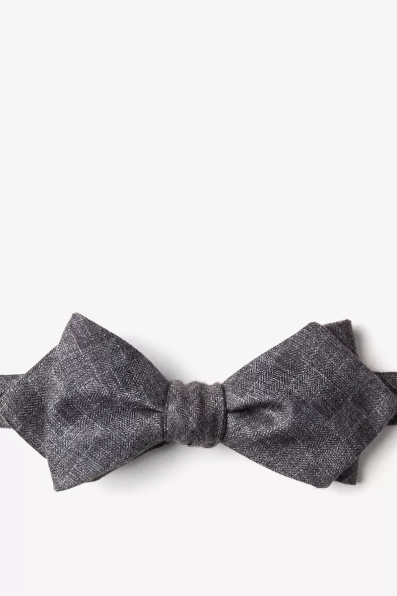 Ties Prescott Diamond Tip Bow Tie Gray Shop