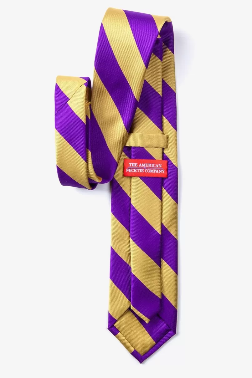 Ties Purple & Gold Stripe Extra Long Tie Purple&Gold Outlet