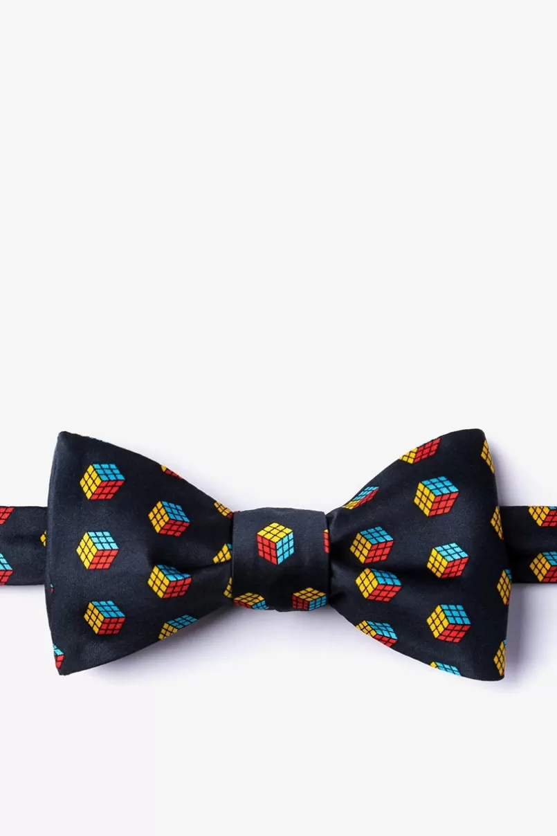 Ties Puzzle Cubes Black Self-Tie Bow Tie Best