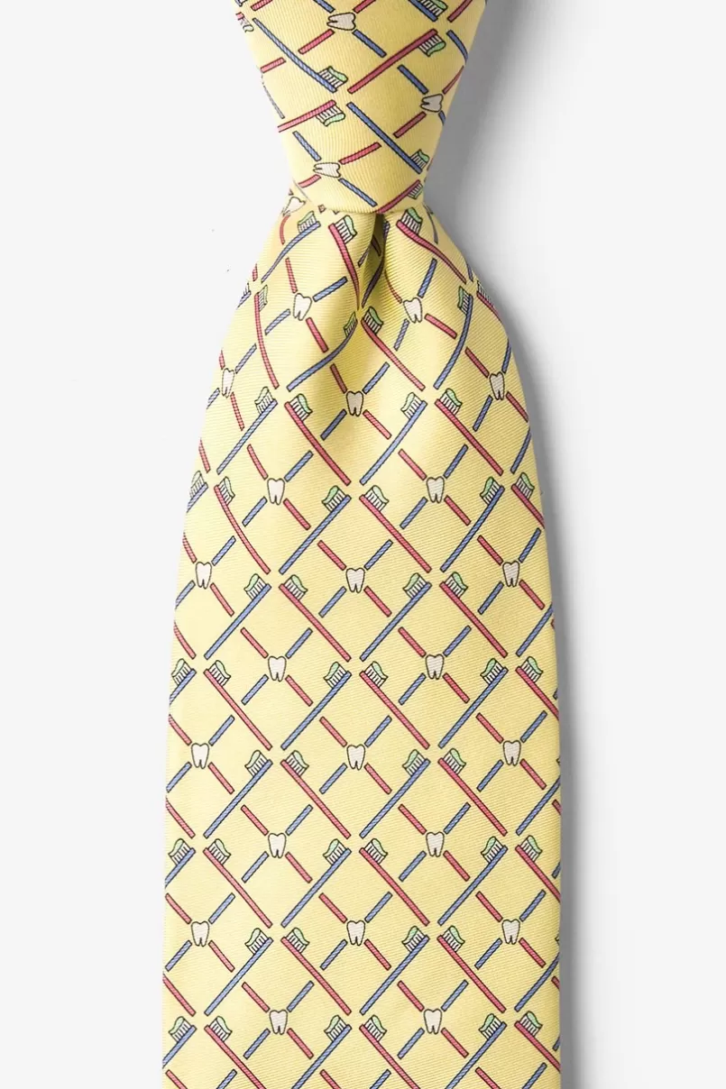 Ties Real Dentists Wear Plaid Tie Yellow Discount