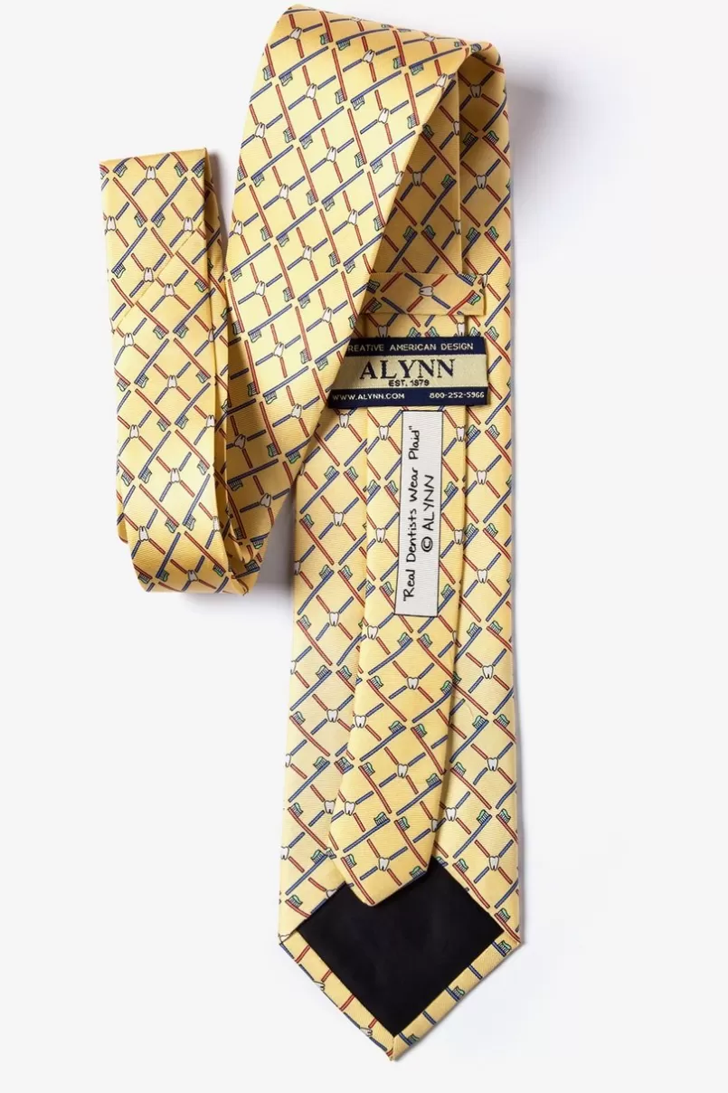 Ties Real Dentists Wear Plaid Tie Yellow Discount