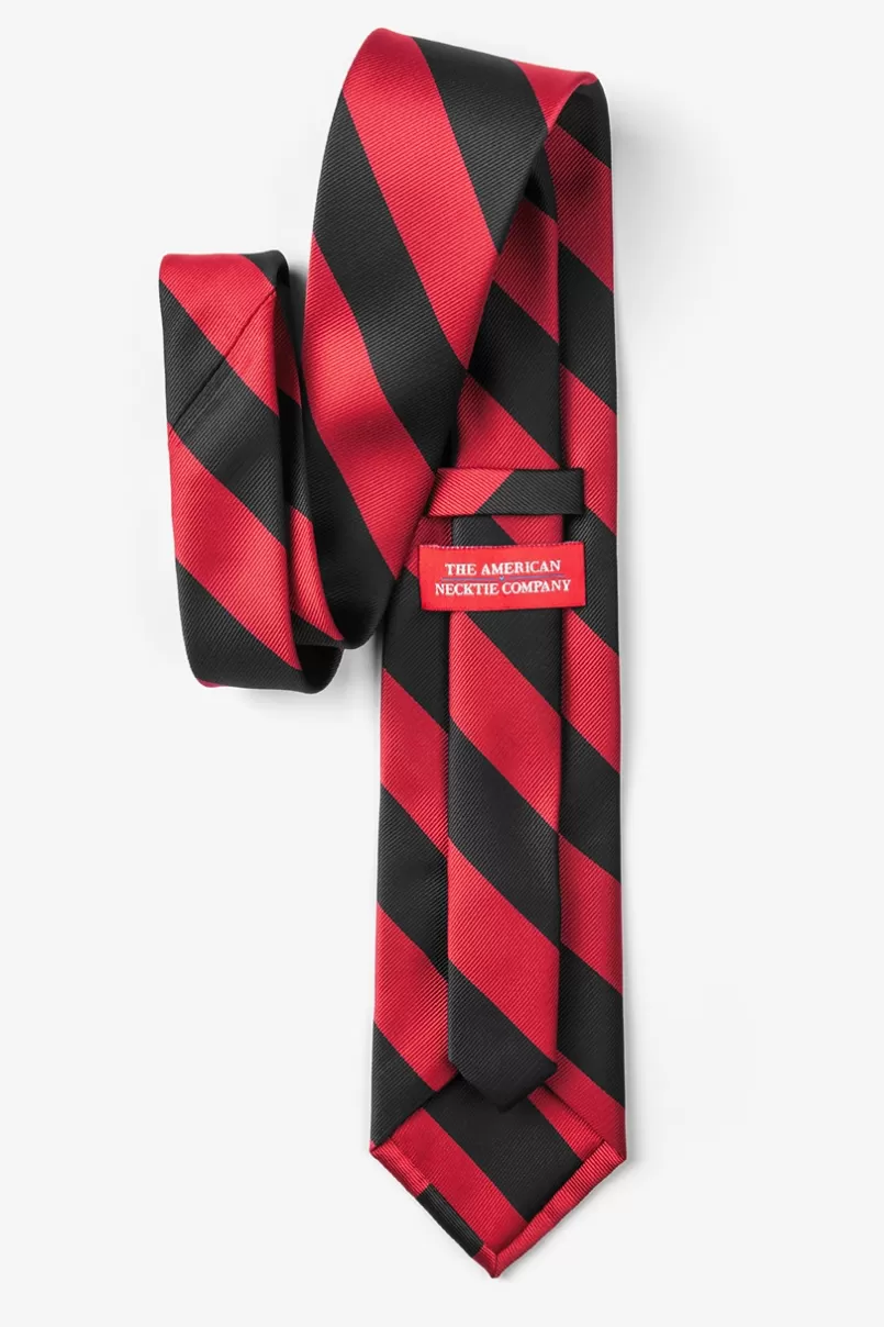 Ties Red & Black Stripe Extra Long Tie Red&Black Fashion