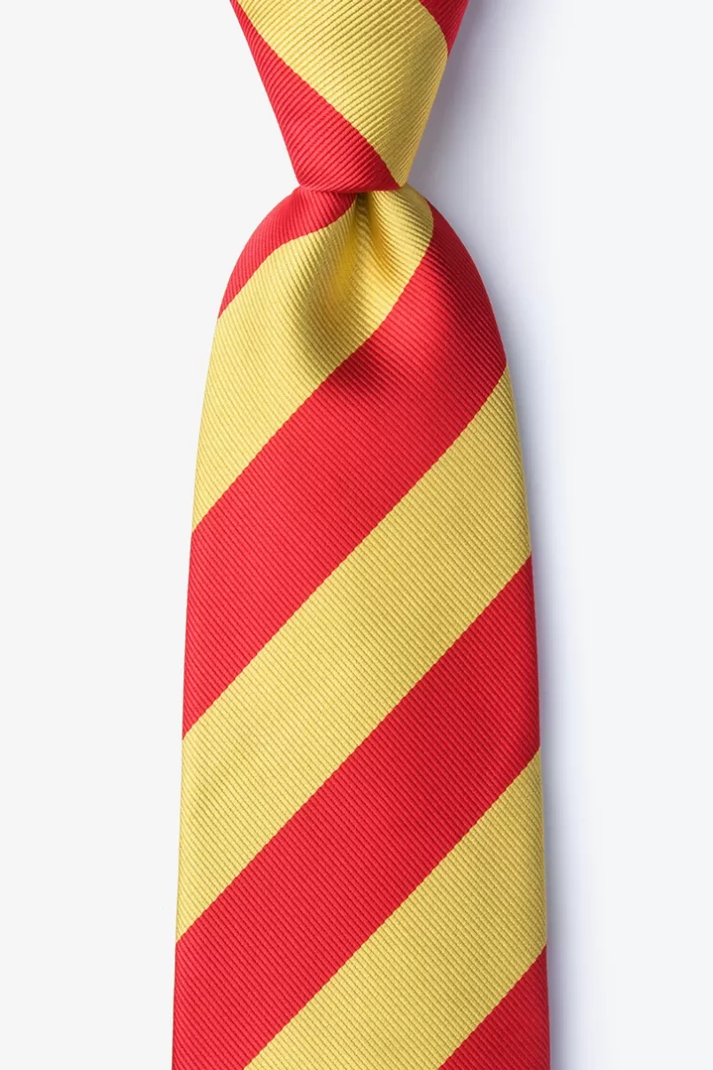 Ties & Gold Stripe Tie Red Outlet