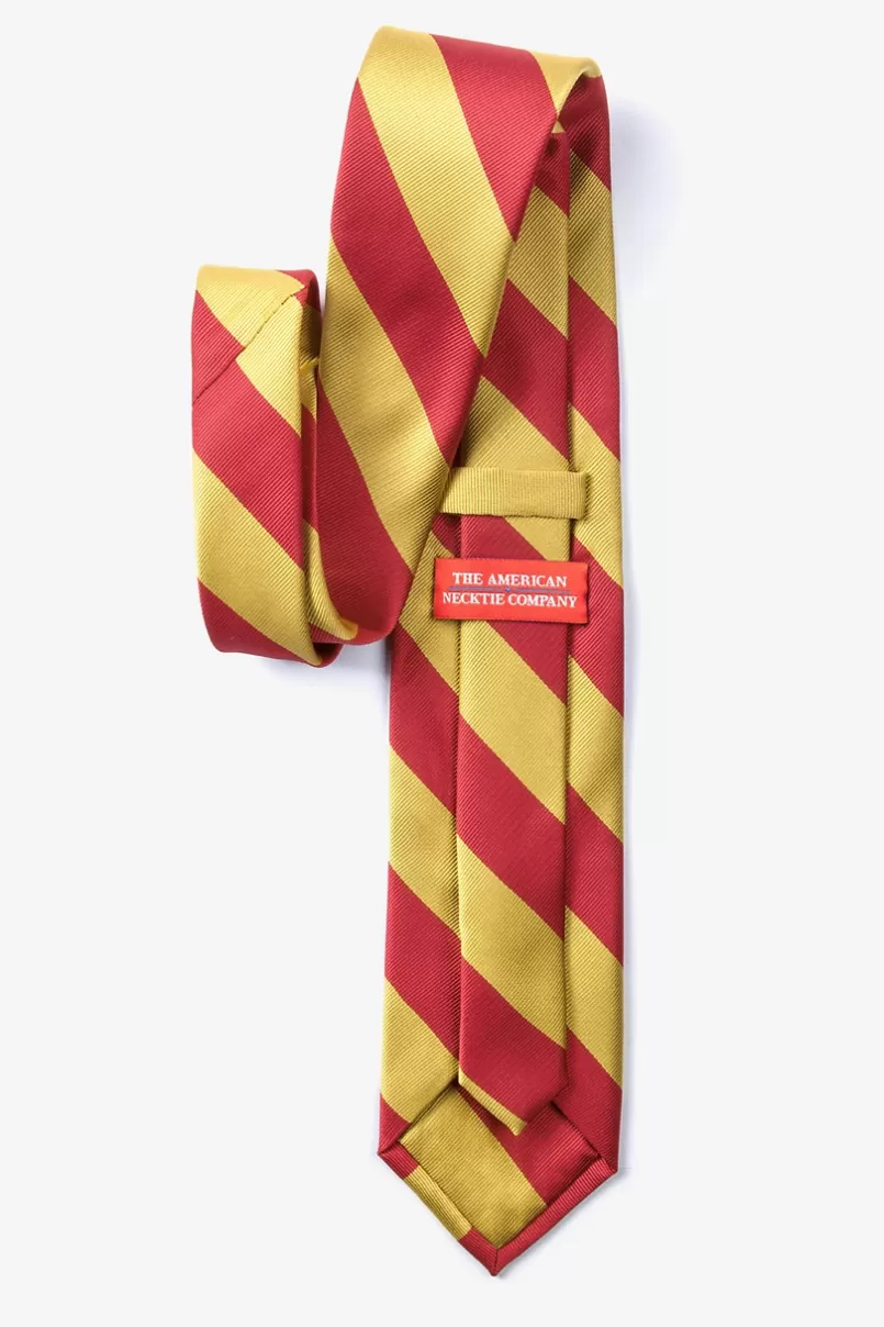 Ties & Gold Stripe Tie Red Outlet