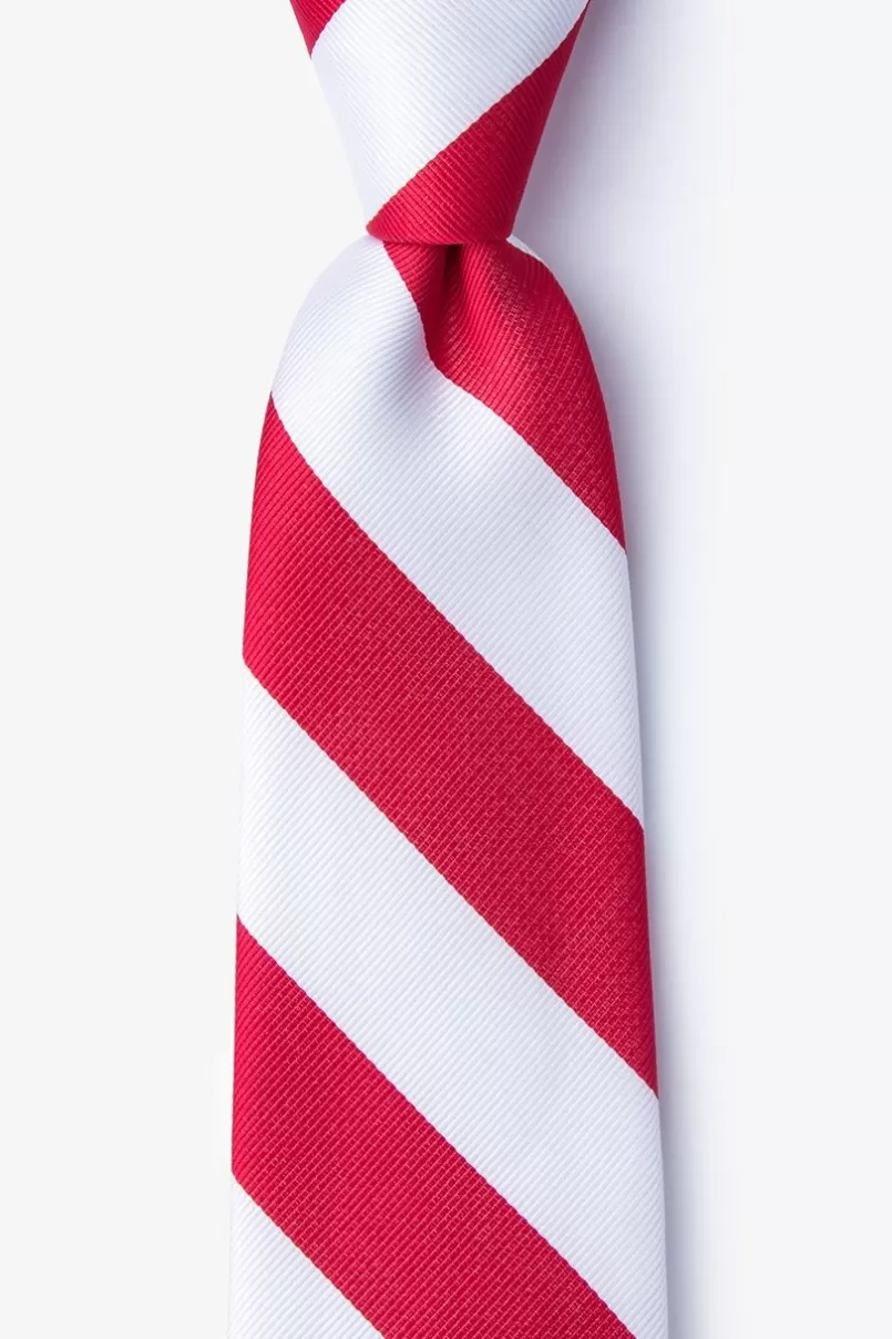 Ties Red & White Stripe Tie Red&White Outlet